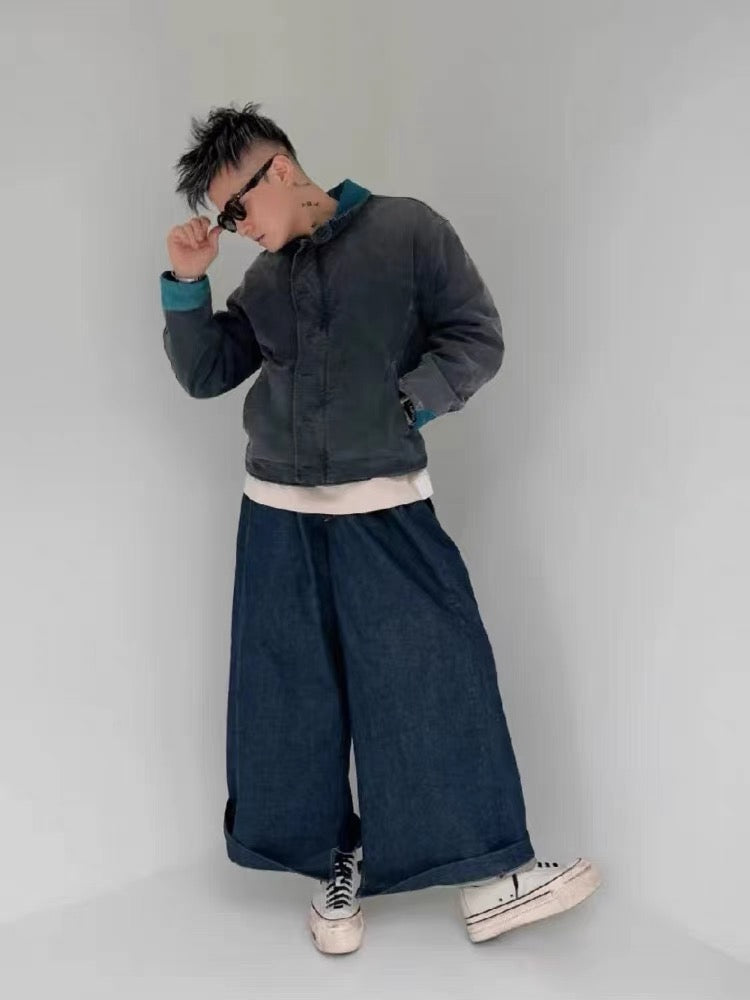 VISVIM FIL 23SS PURSER DECK ink-splashed washed distressed deck suit