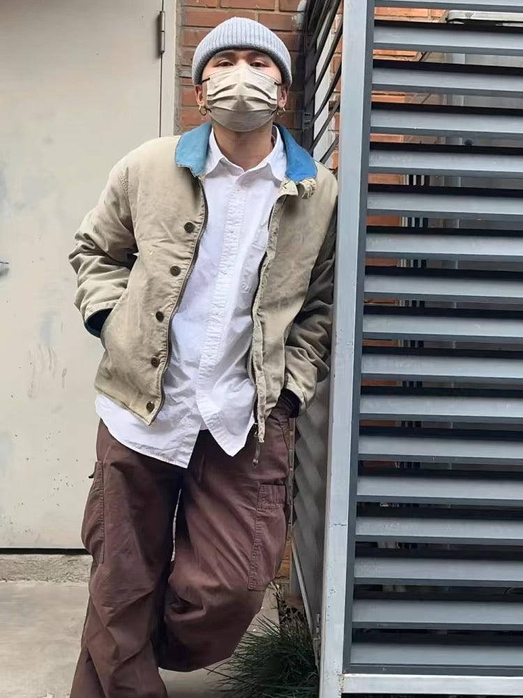 VISVIM FIL 23SS PURSER DECK ink-splashed washed distressed deck suit