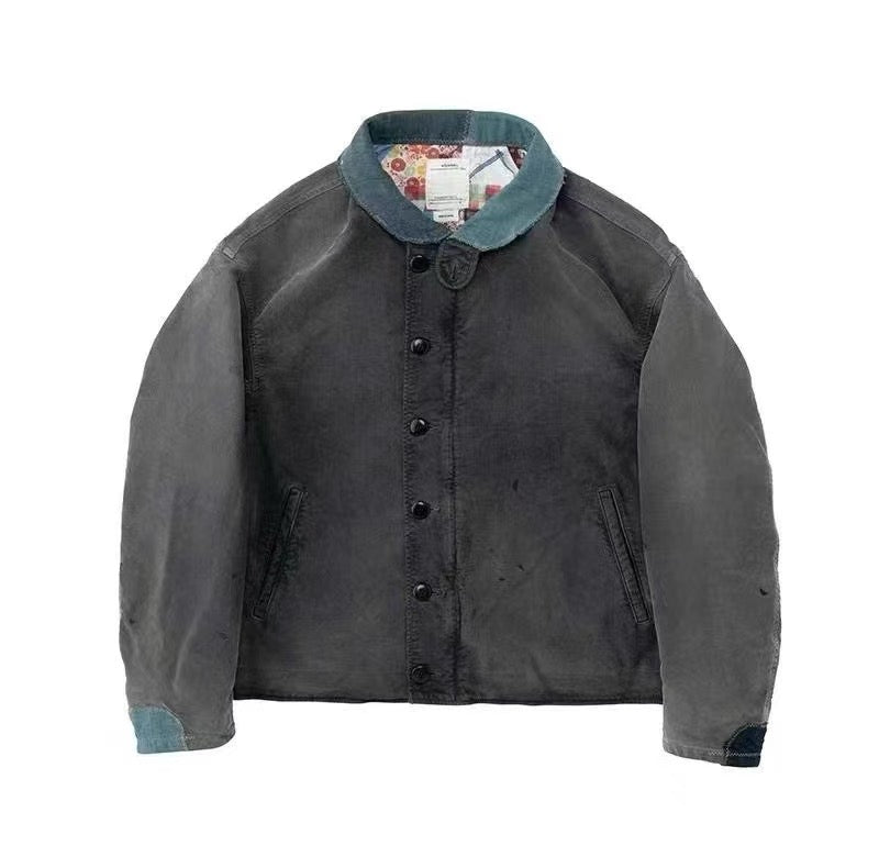 VISVIM FIL 23SS PURSER DECK ink-splashed washed distressed deck suit