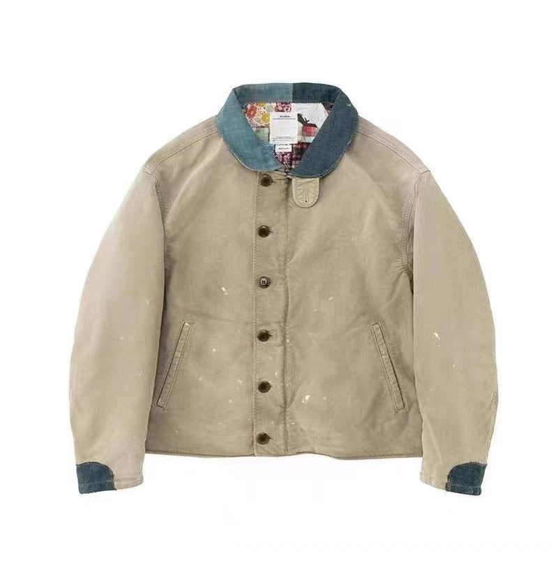 VISVIM FIL 23SS PURSER DECK ink-splashed washed distressed deck suit