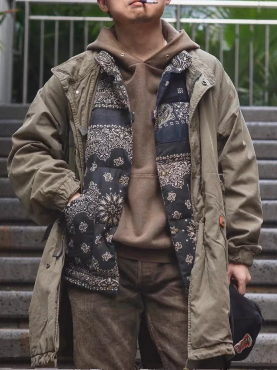 VISVIM FIL AMPLUS HOODIE mud-dyed unevenly dyed hoodie