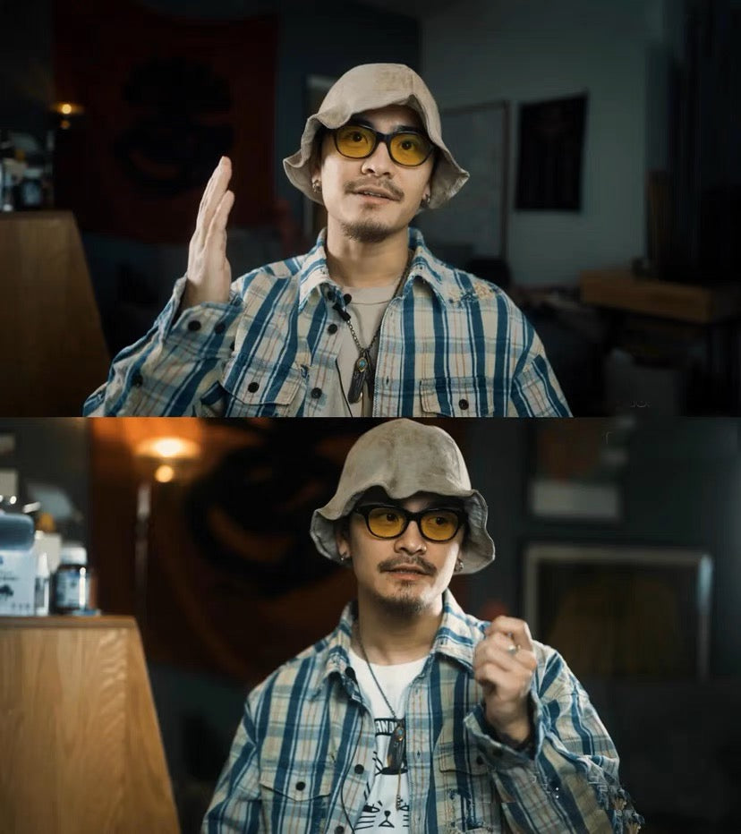 VISVIM FIL 22SS PIONEER CRASH Destruction check shirt Nakamura washed patch shirt