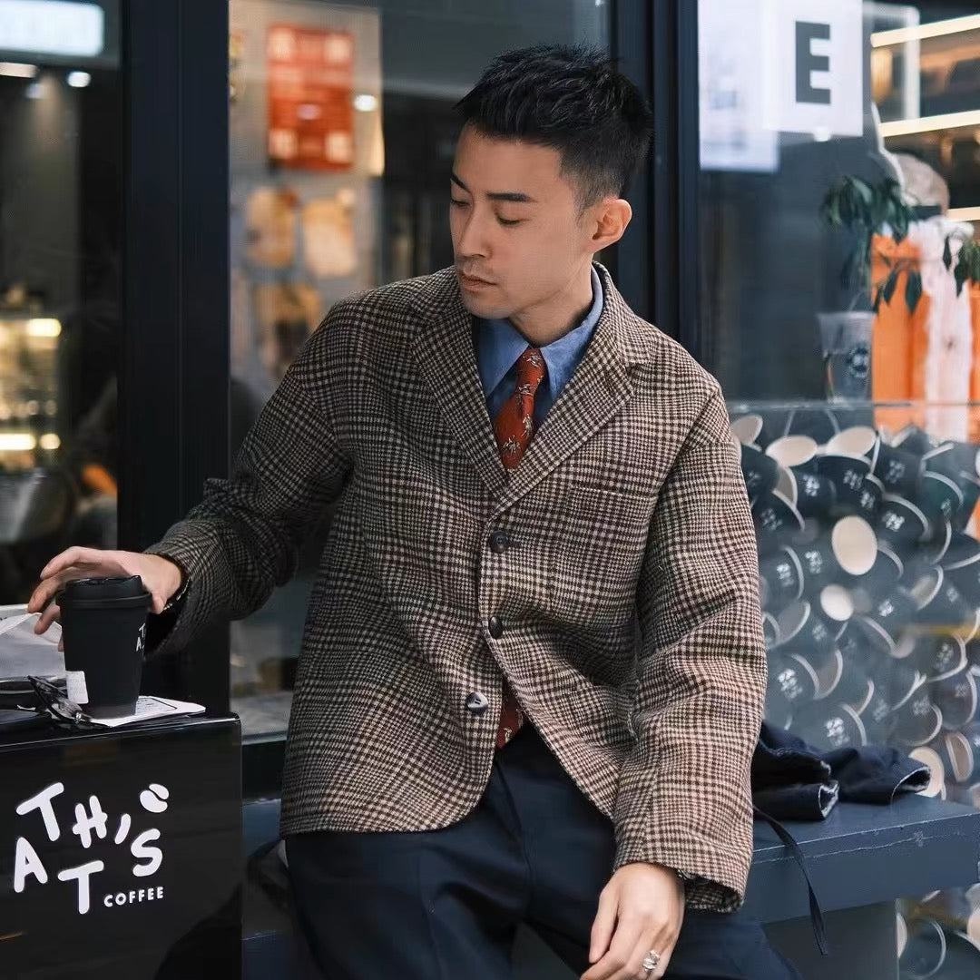 VISVIM FALKLAND BLAZER (TWEED) Tweed suit Tadpole style