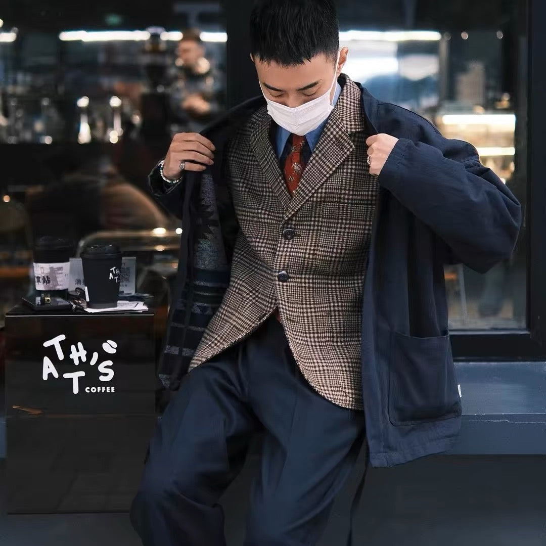 VISVIM FALKLAND BLAZER (TWEED) Tweed suit Tadpole style