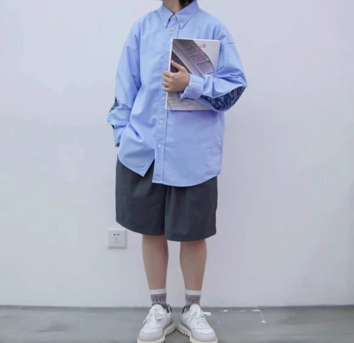 VISVIM ALBACORE GARUDA SHIRT cashew folwer water drop stitching shirt