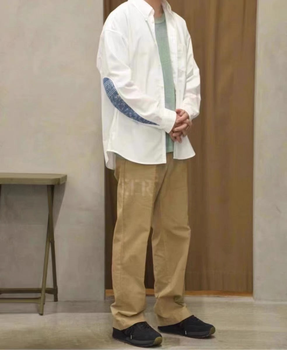 VISVIM ALBACORE GARUDA SHIRT cashew folwer water drop stitching shirt