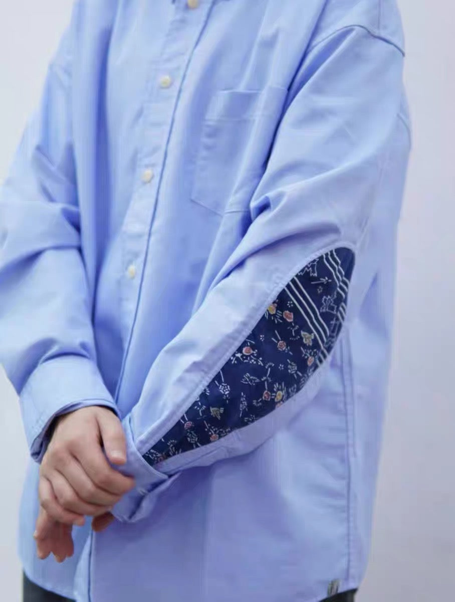 VISVIM ALBACORE GARUDA SHIRT cashew folwer water drop stitching shirt