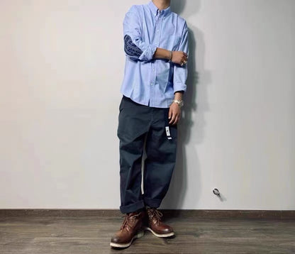 VISVIM ALBACORE GARUDA SHIRT cashew folwer water drop stitching shirt