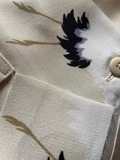 VISVIM KOFU CROSBY S/S HIKAKU|Red-crowned crane short-sleeved shirt men's