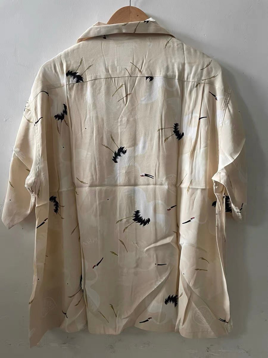VISVIM KOFU CROSBY S/S HIKAKU|Red-crowned crane short-sleeved shirt men's
