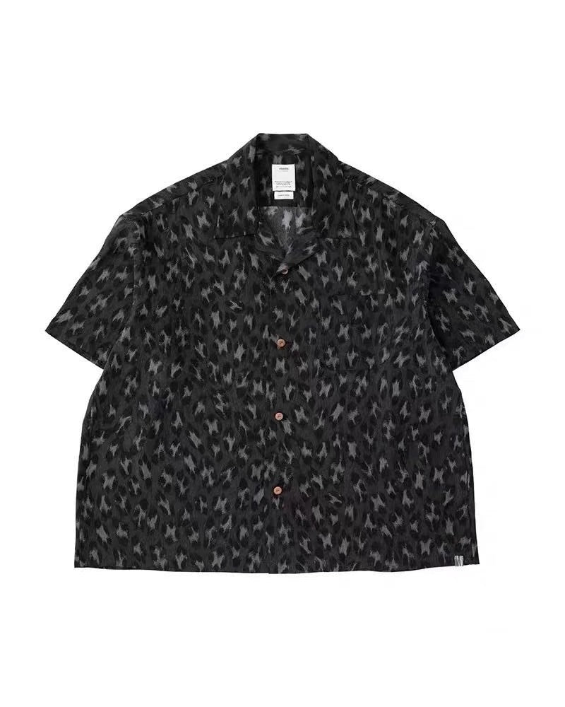 VISVIM Caban Nakamura casual Hawaiian leopard print short-sleeved cardigan shirt