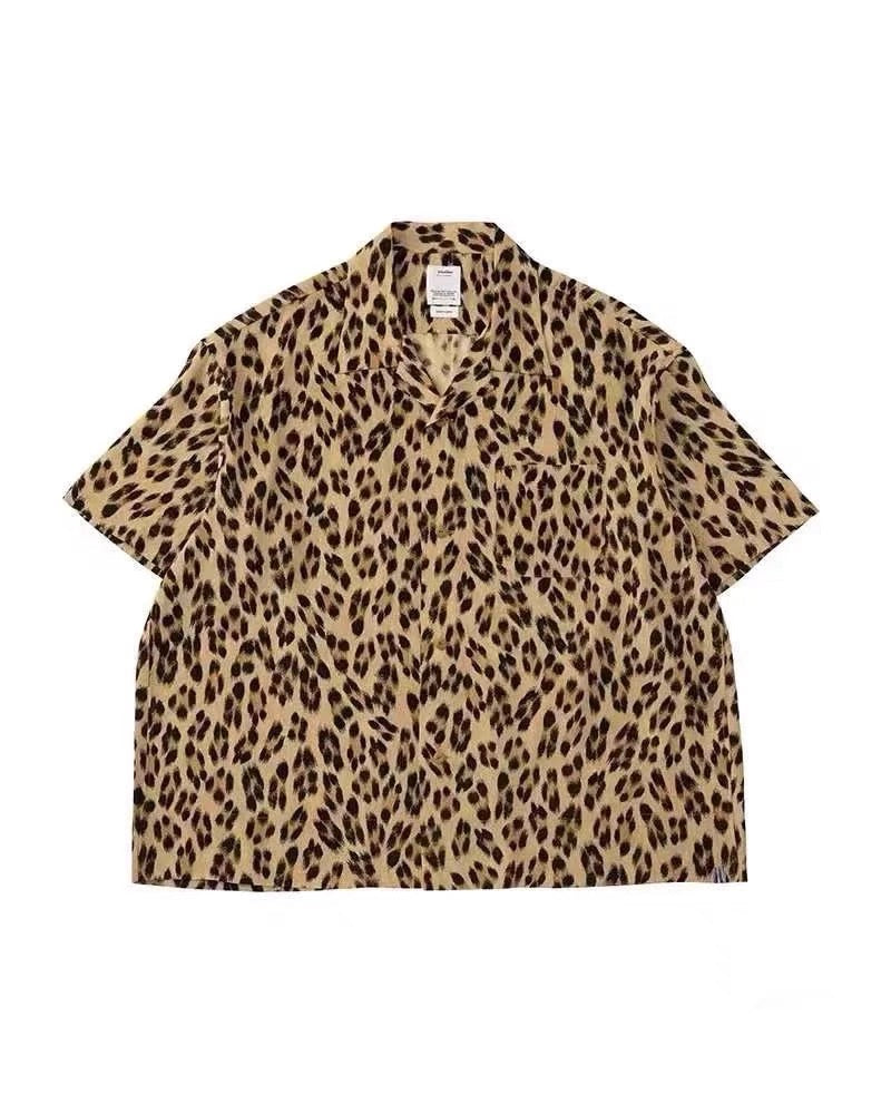 VISVIM Caban Nakamura casual Hawaiian leopard print short-sleeved cardigan shirt