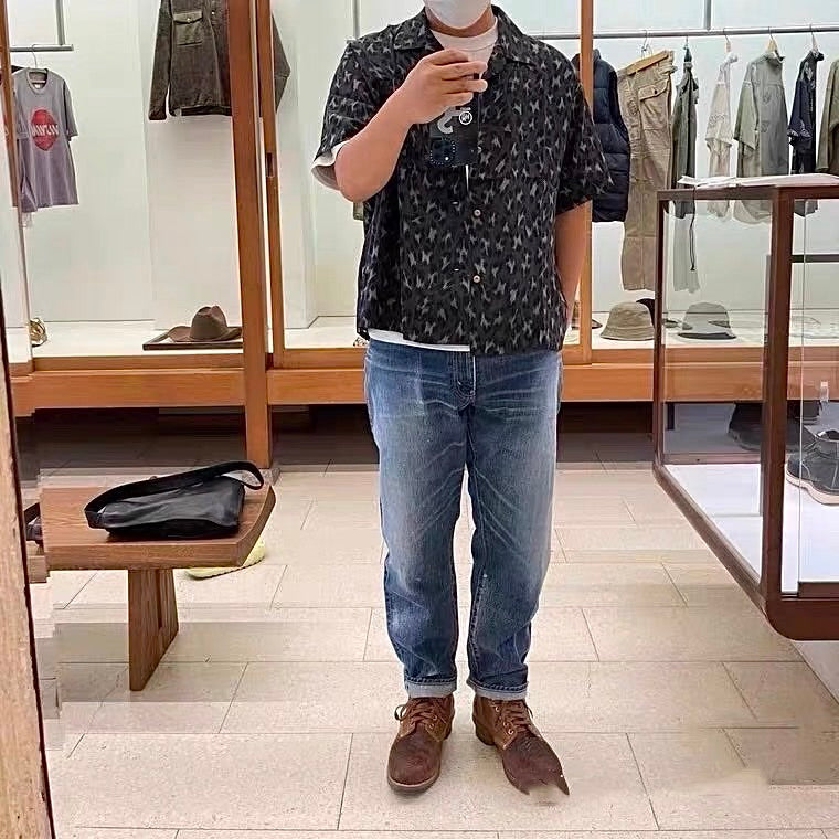 VISVIM Caban Nakamura casual Hawaiian leopard print short-sleeved cardigan shirt