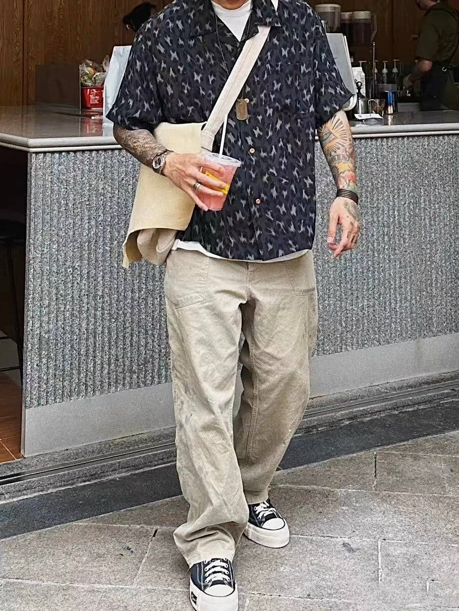 VISVIM Caban Nakamura casual Hawaiian leopard print short-sleeved cardigan shirt