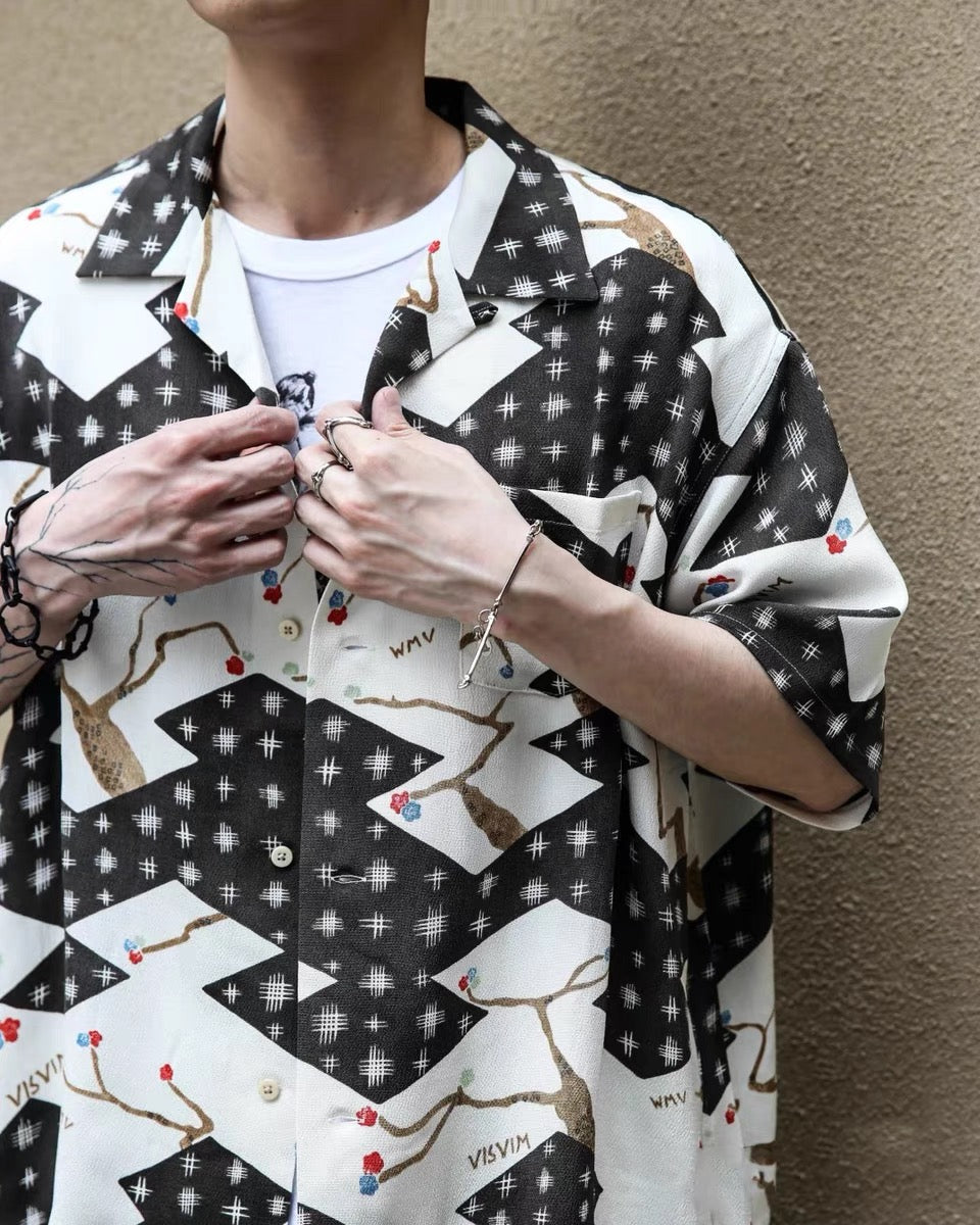 VISVIM CROSBY Japanese trend Nakamura hand-dyed Hawaiian flower blooming short-sleeved shirt