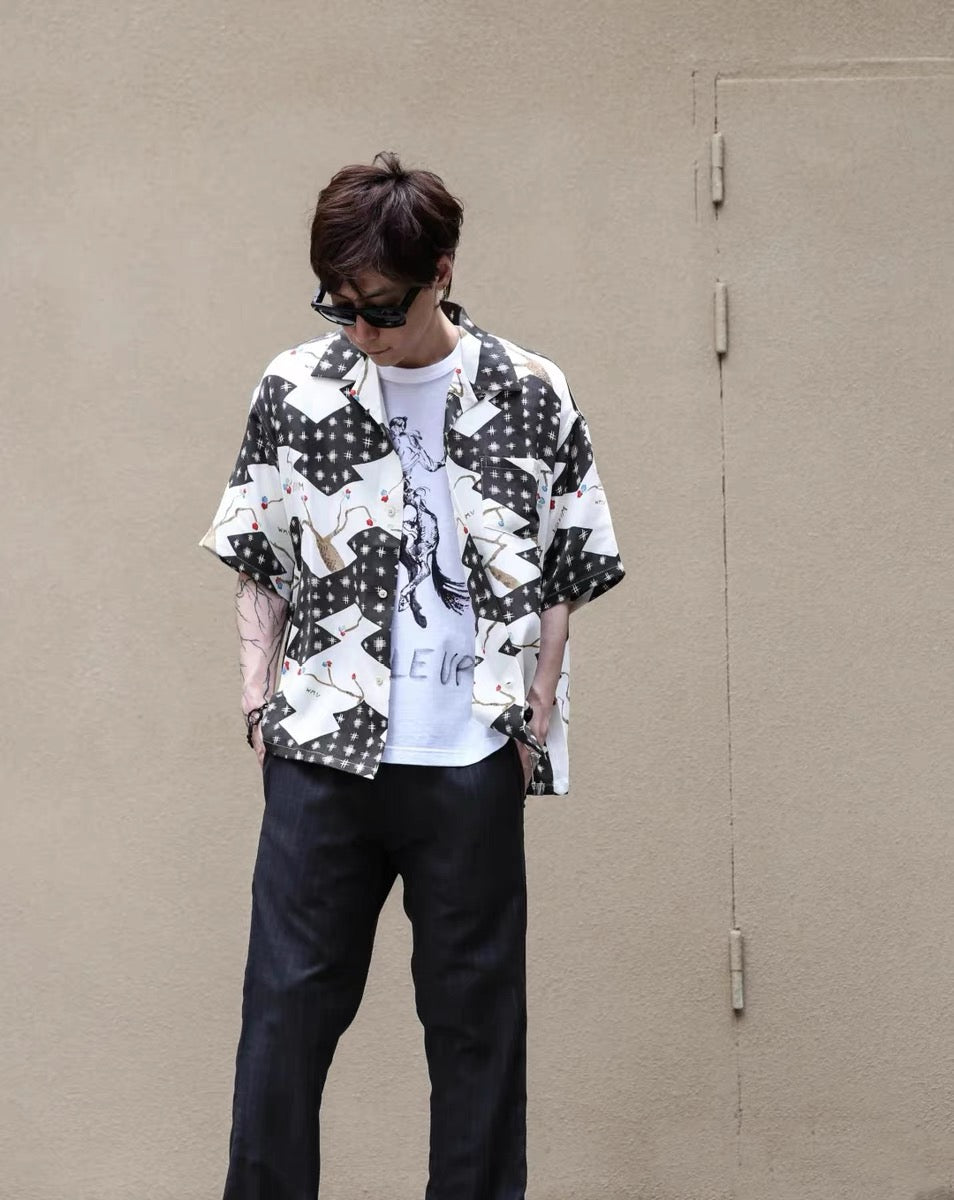 VISVIM CROSBY Japanese trend Nakamura hand-dyed Hawaiian flower blooming short-sleeved shirt