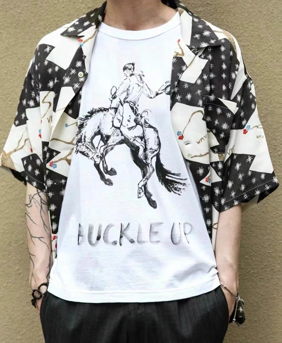 VISVIM CROSBY Japanese trend Nakamura hand-dyed Hawaiian flower blooming short-sleeved shirt