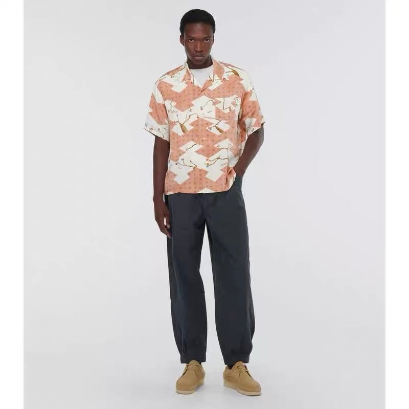 VISVIM CROSBY Japanese trend Nakamura hand-dyed Hawaiian flower blooming short-sleeved shirt