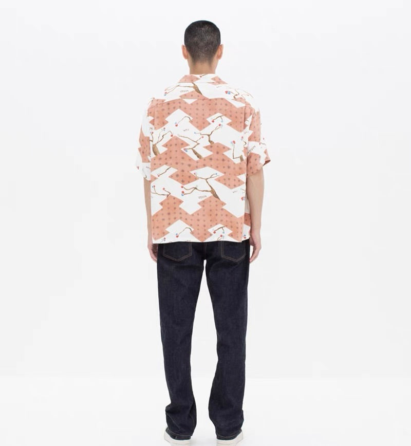 VISVIM CROSBY Japanese trend Nakamura hand-dyed Hawaiian flower blooming short-sleeved shirt