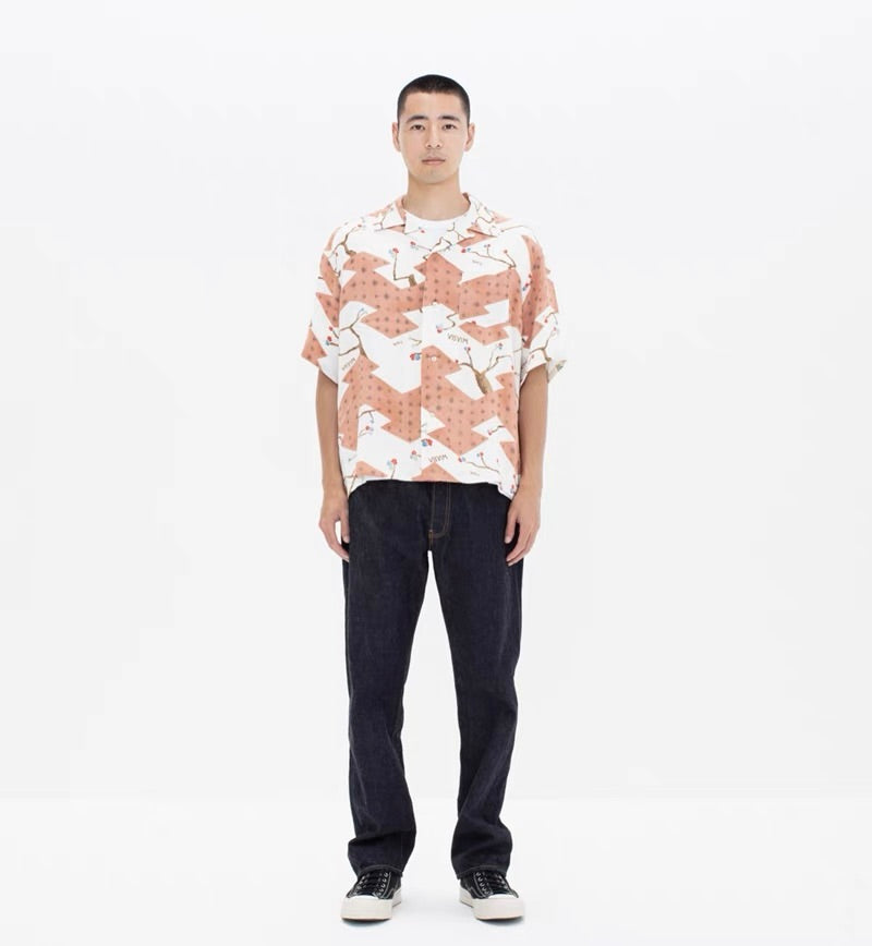 VISVIM CROSBY Japanese trend Nakamura hand-dyed Hawaiian flower blooming short-sleeved shirt