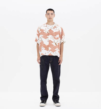 VISVIM CROSBY Japanese trend Nakamura hand-dyed Hawaiian flower blooming short-sleeved shirt
