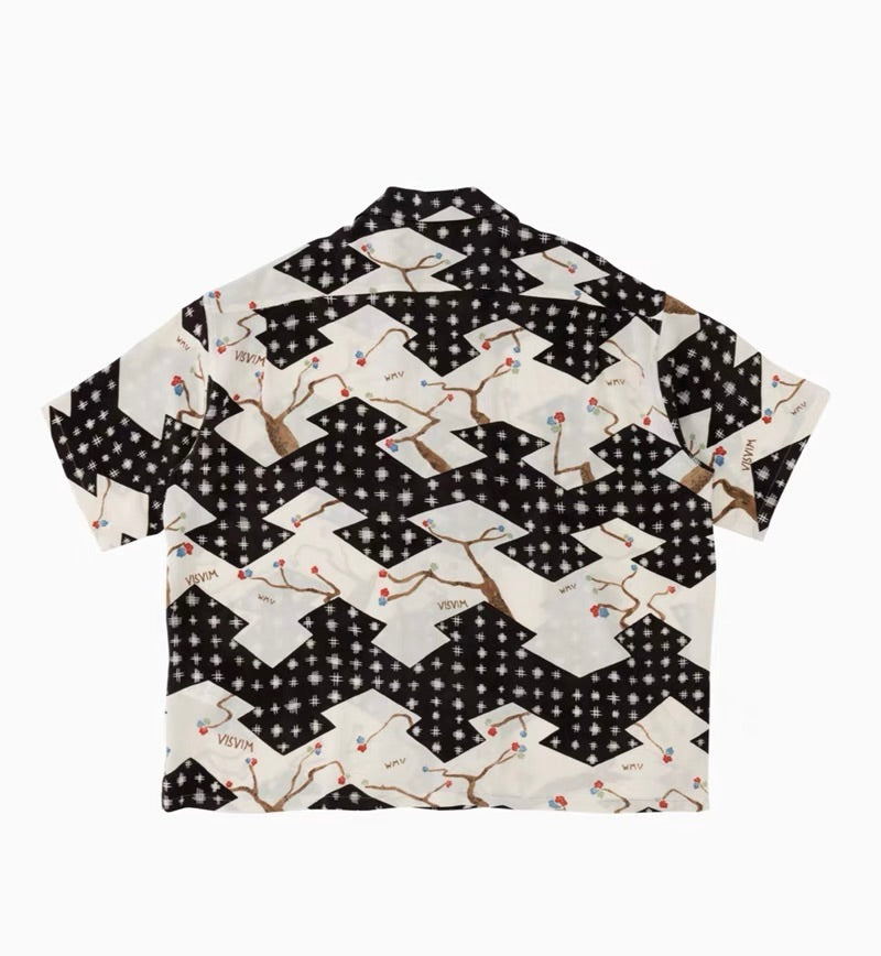 VISVIM CROSBY Japanese trend Nakamura hand-dyed Hawaiian flower blooming short-sleeved shirt