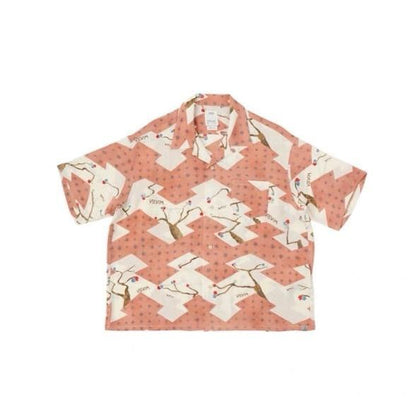 VISVIM CROSBY Japanese trend Nakamura hand-dyed Hawaiian flower blooming short-sleeved shirt