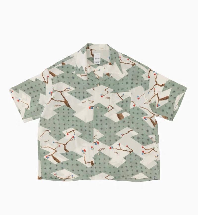 VISVIM CROSBY Japanese trend Nakamura hand-dyed Hawaiian flower blooming short-sleeved shirt