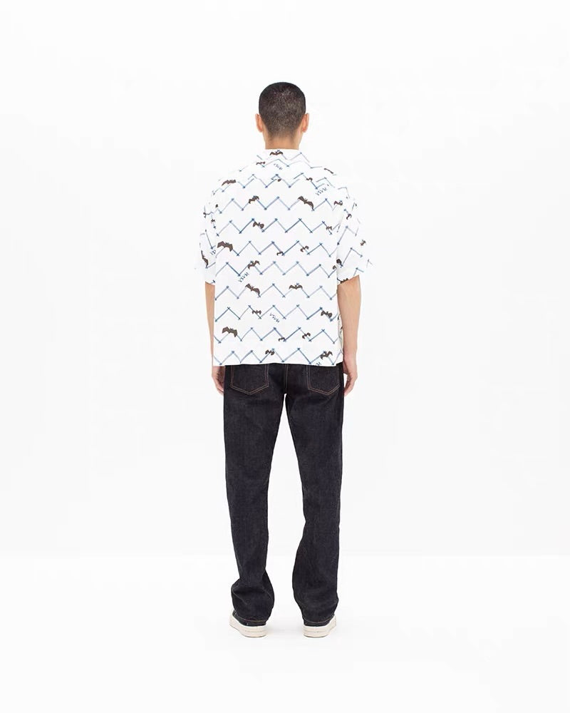 VISVIM COPA Nakamura Japanese couple casual Hawaiian bat short-sleeved cardigan shirt