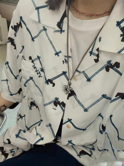 VISVIM COPA Nakamura Japanese couple casual Hawaiian bat short-sleeved cardigan shirt