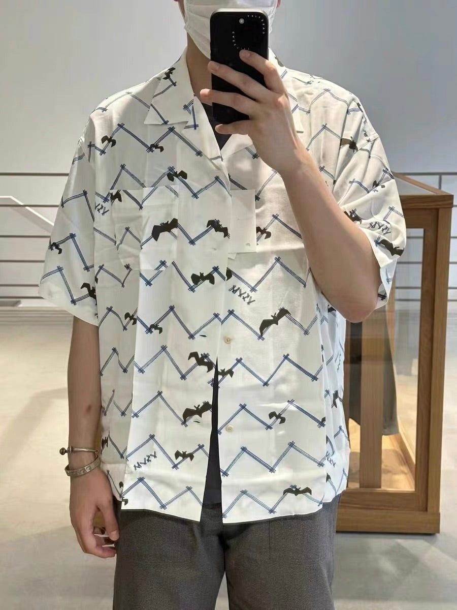 VISVIM COPA Nakamura Japanese couple casual Hawaiian bat short-sleeved cardigan shirt