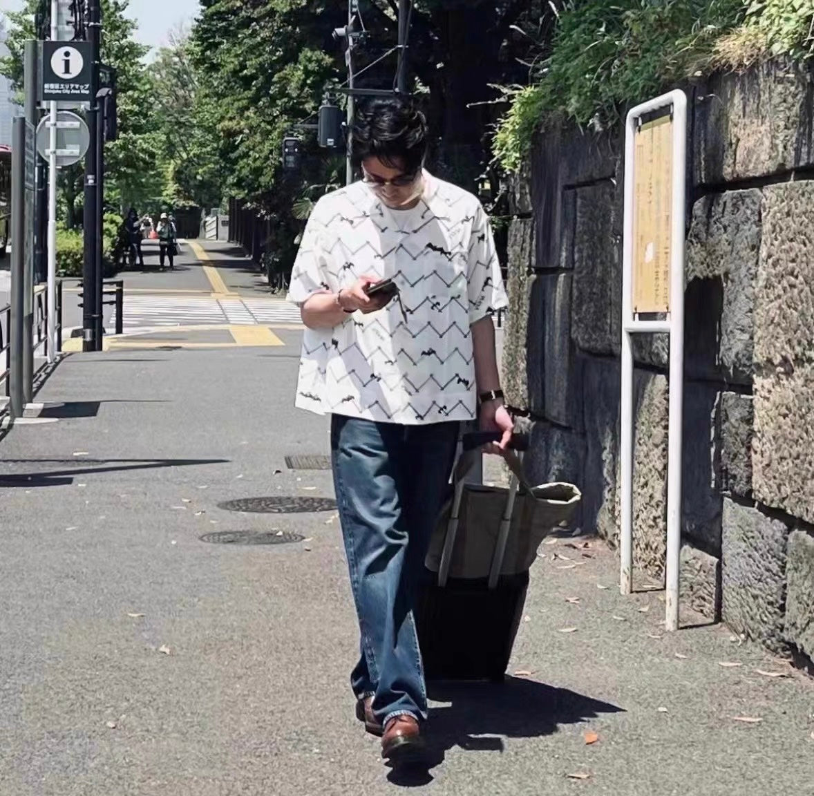 VISVIM COPA Nakamura Japanese couple casual Hawaiian bat short-sleeved cardigan shirt