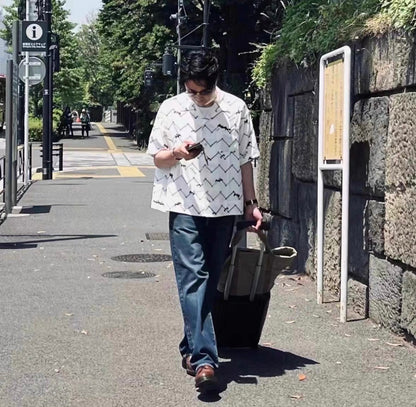 VISVIM COPA Nakamura Japanese couple casual Hawaiian bat short-sleeved cardigan shirt