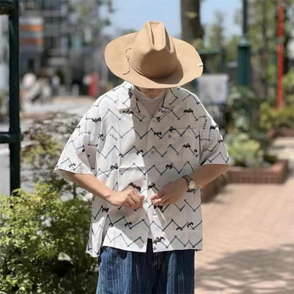 VISVIM COPA Nakamura Japanese couple casual Hawaiian bat short-sleeved cardigan shirt
