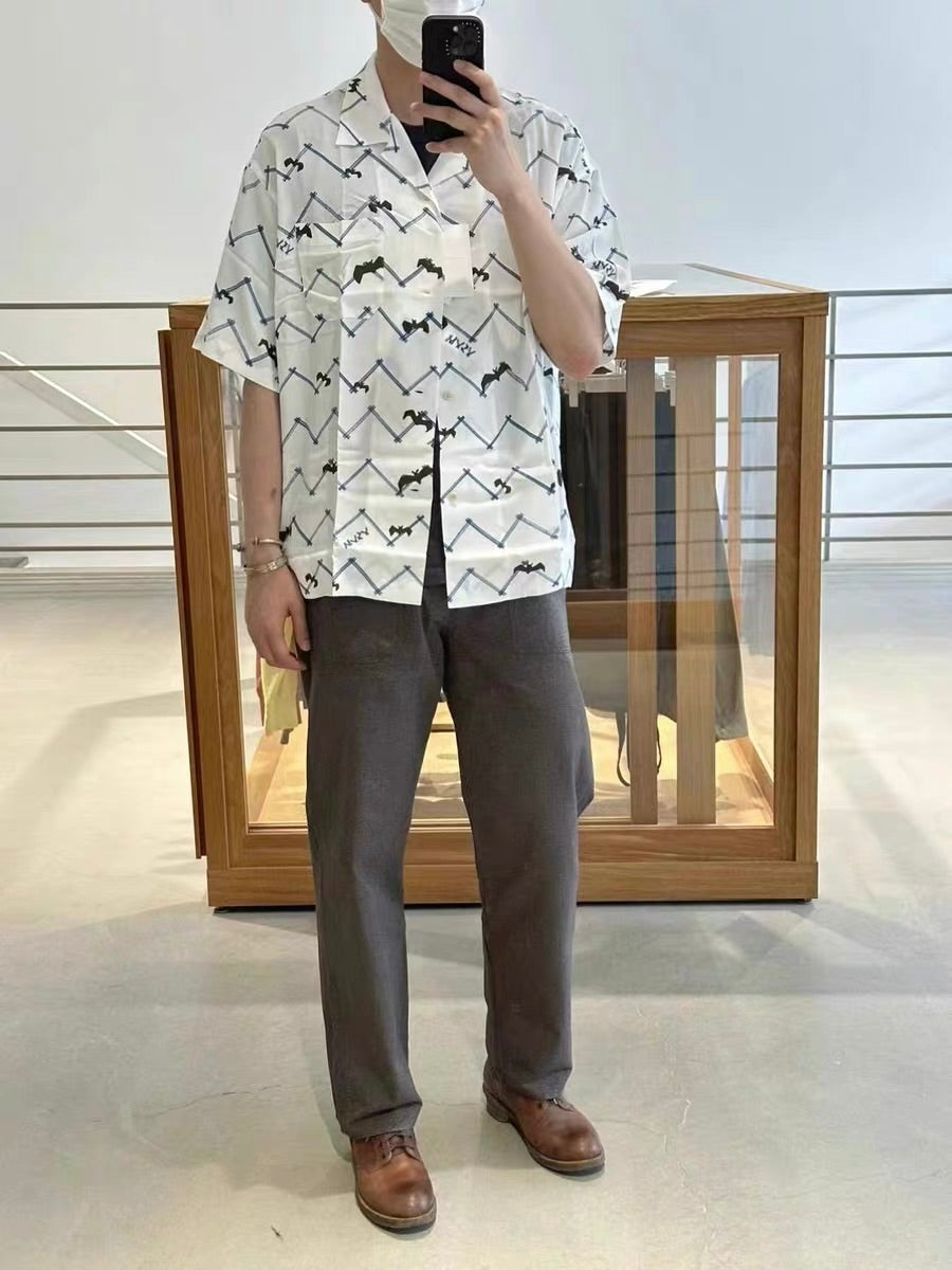 VISVIM COPA Nakamura Japanese couple casual Hawaiian bat short-sleeved cardigan shirt