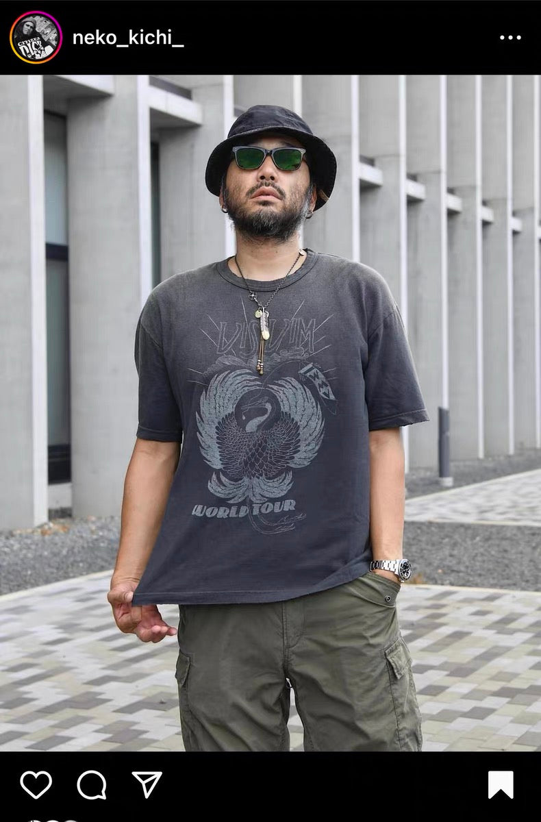 VISVIM KOFU 23AW JUMBO Nakamura Kyusei Water Washed Old Ink-dyed Short Sleeve
