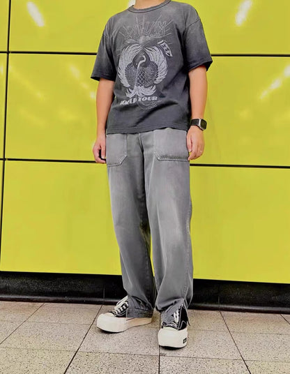 VISVIM KOFU 23AW JUMBO Nakamura Kyusei Water Washed Old Ink-dyed Short Sleeve