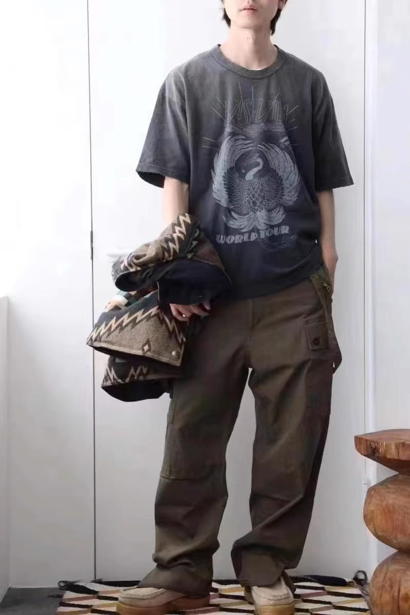 VISVIM KOFU 23AW JUMBO Nakamura Kyusei Water Washed Old Ink-dyed Short Sleeve