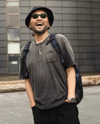 VISVIM FIL CRASH JUMBO TEE Japanese tide Nakamura destruction old pocket short sleeves