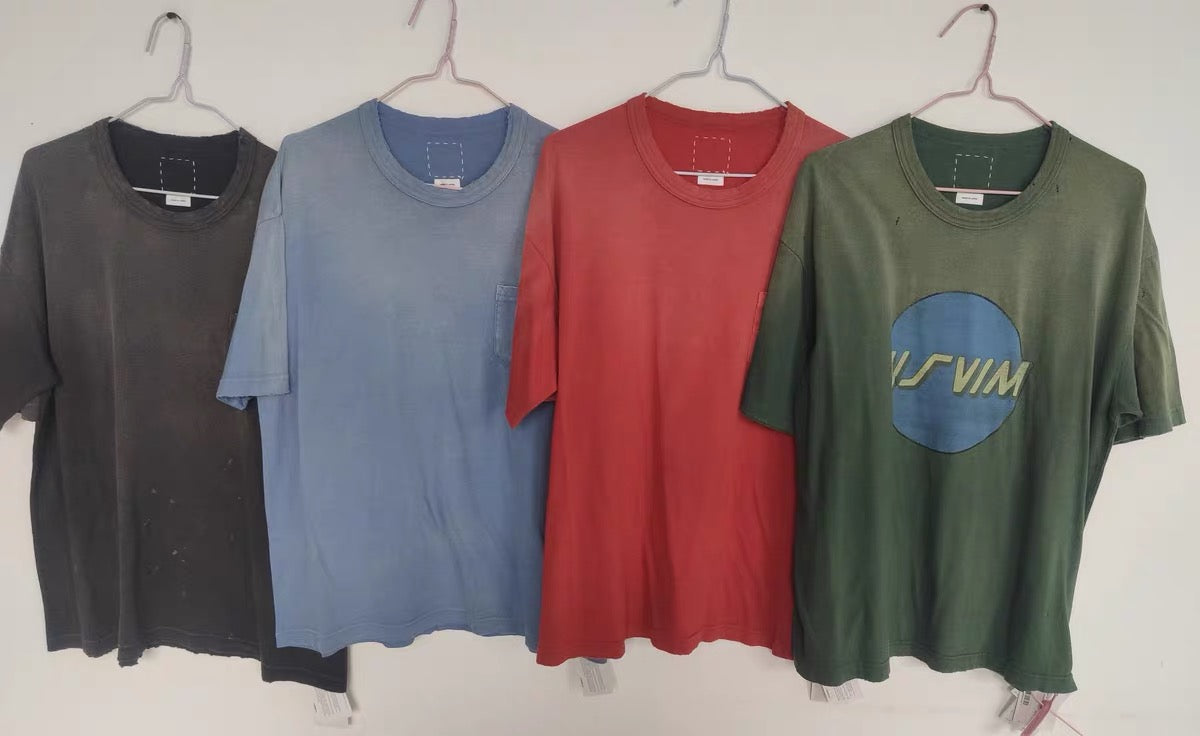 VISVIM FIL CRASH JUMBO TEE Japanese tide Nakamura destruction old pocket short sleeves