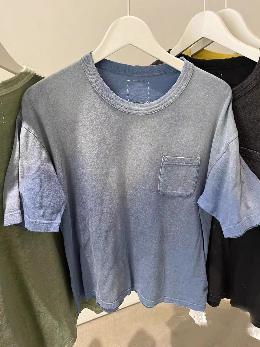 VISVIM FIL CRASH JUMBO TEE Japanese tide Nakamura destruction old pocket short sleeves