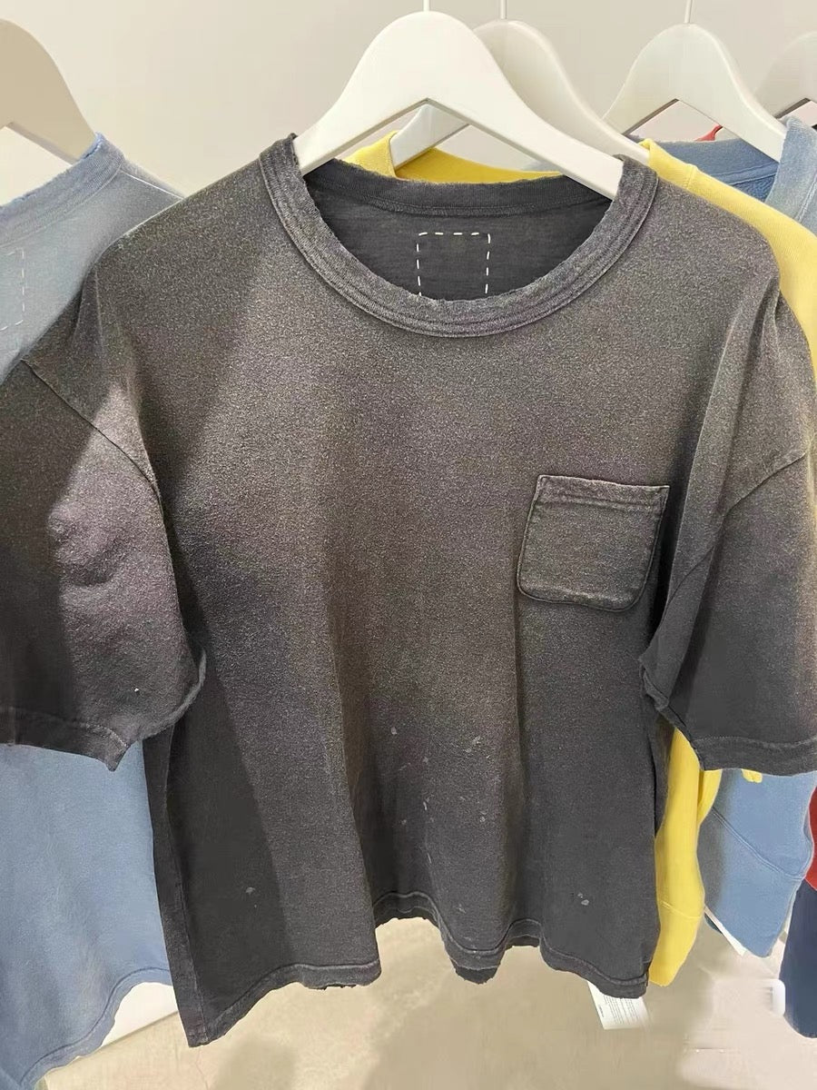 VISVIM FIL CRASH JUMBO TEE Japanese tide Nakamura destruction old pocket short sleeves