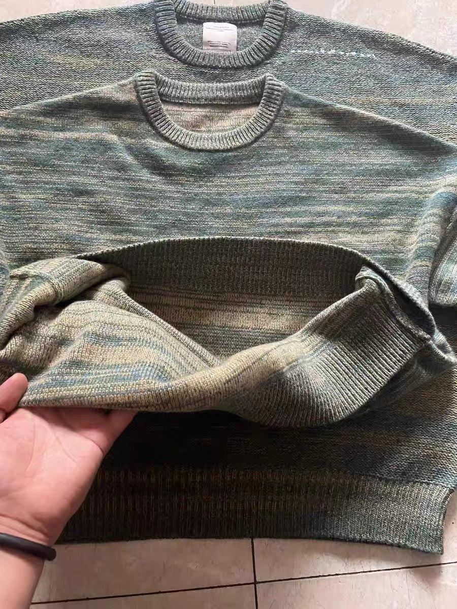 VISVIM KOFU AMPLUS KNIT GRADIENT long-sleeved knit sweater