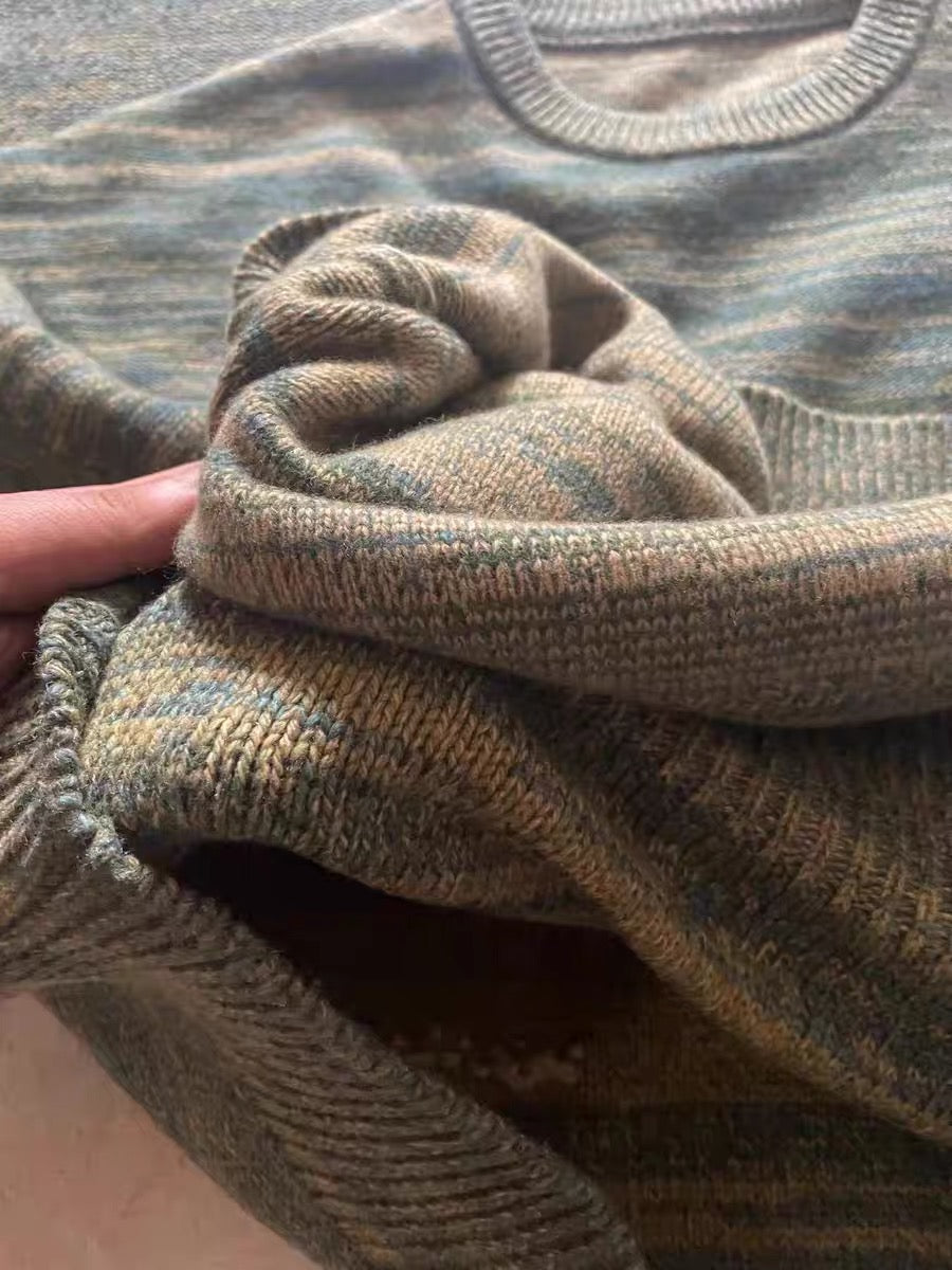 VISVIM KOFU AMPLUS KNIT GRADIENT long-sleeved knit sweater