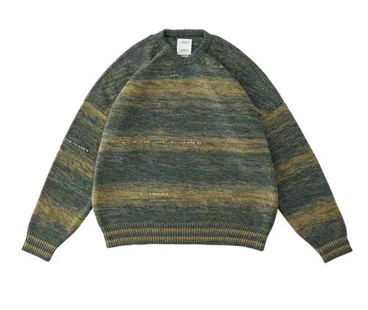 VISVIM KOFU AMPLUS KNIT GRADIENT long-sleeved knit sweater