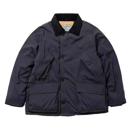LLBean Boothbay Down Parka hunting corduroy lapel waterproof loose down jacket