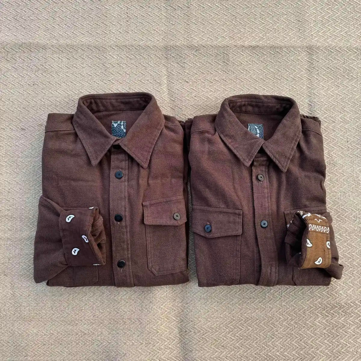 VISVIM KOFU ICT ELK SHIRT BANDANA Paisley-Hemd mit umgeschlagenen Ärmeln