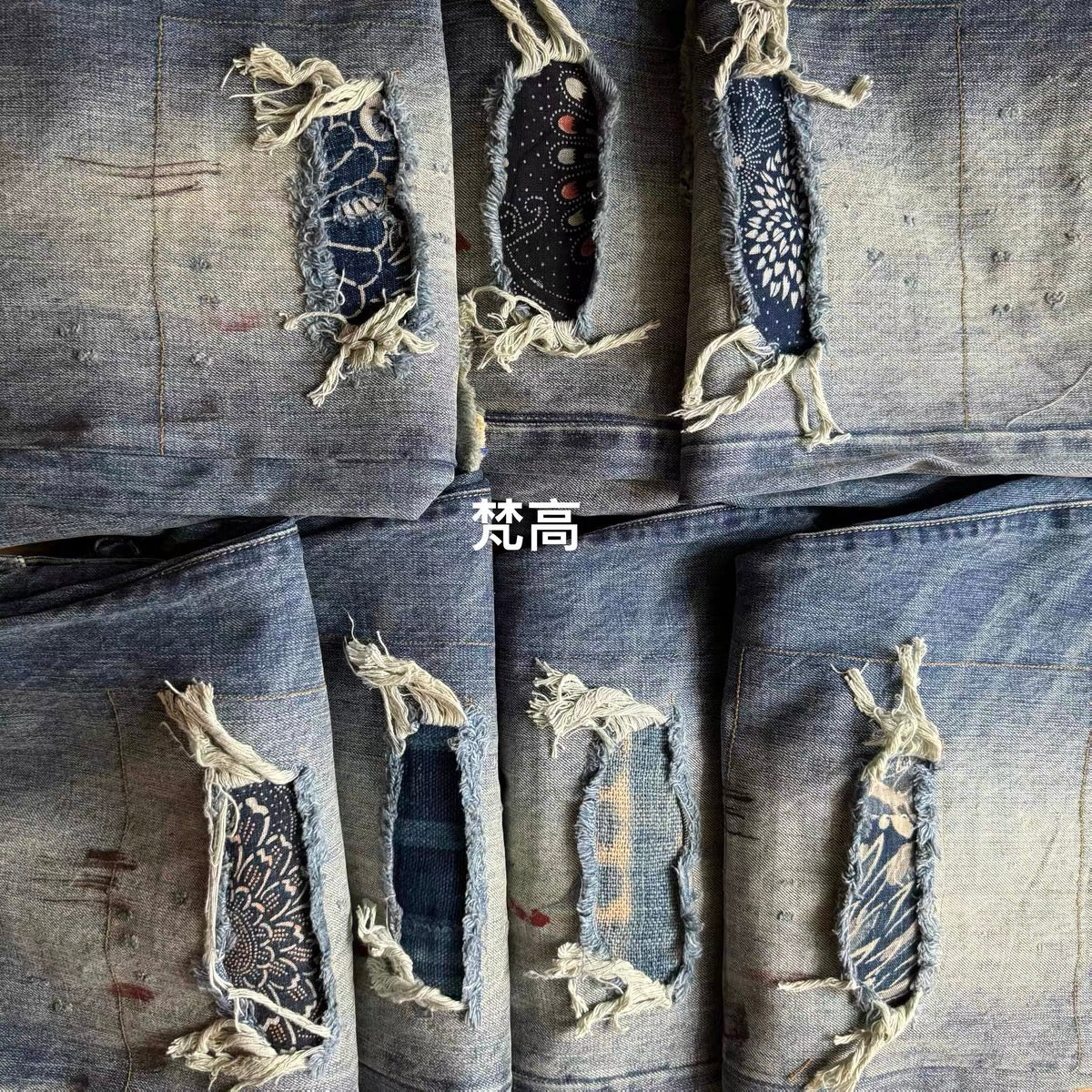 Visvim kofu Journeyman Pants dyed blue ancient cloth hand-washed loose cowhide