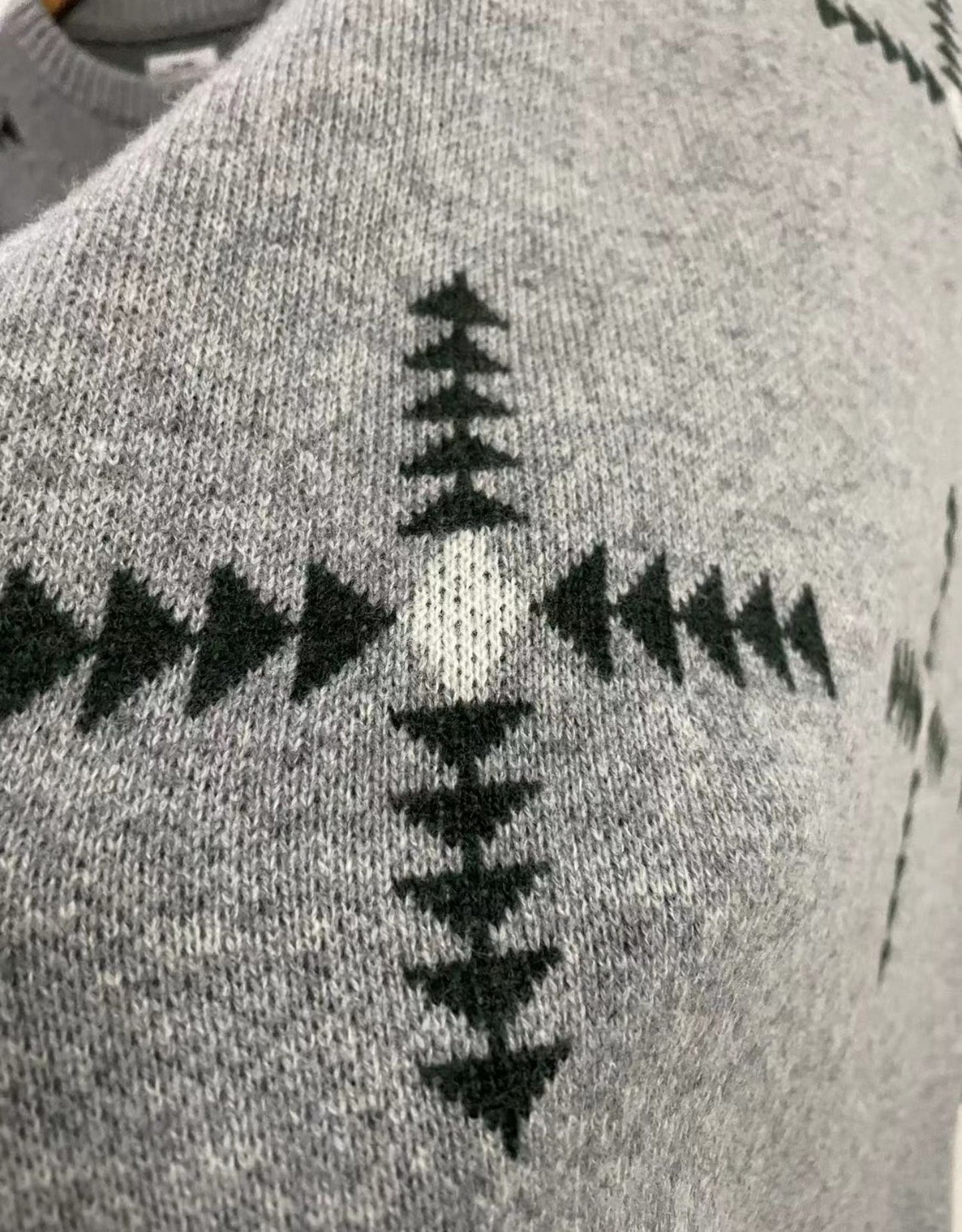 VISVIM KOFU VINTAGE JACQUARD KNIT WOOL CROSS SWEATER