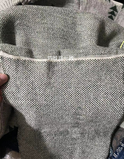 VISVIM KOFU VINTAGE JACQUARD KNIT WOOL CROSS SWEATER